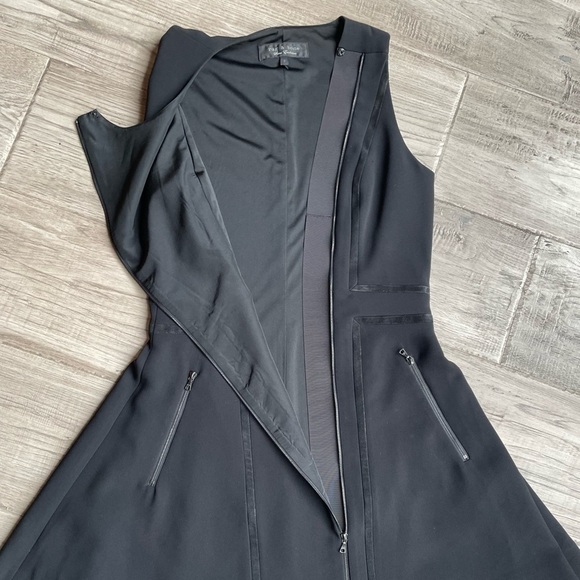 Rag & Bone Rae Dress In Black Sold In Store Only Asymmetrical Zipper Front SZ 4 - Picture 8 of 15